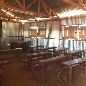 SAG Kit Distribution image showing Nyeri Farm School girls receiving 20 kits in Nyeri, Kenya on Oct 9, 2017