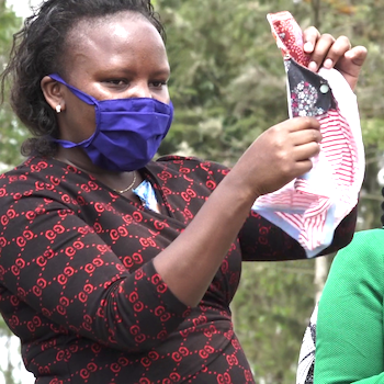 SAG Kit Distribution image showing Ranch Village 4 girls receiving 238 kits in Solio, Kenya on Oct 17, 2020