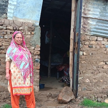 SAG Kit Distribution image showing Women in Ghorahi Slums girls receiving 165 kits in Ghorahi, Nepal on Jun 10, 2021