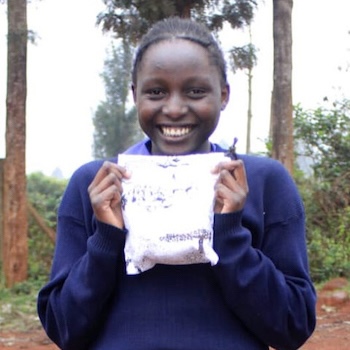 SAG Kit Distribution image showing Kaiguri Primary School girls receiving 72 kits in Kaiguri, Kenya on Sep 15, 2022