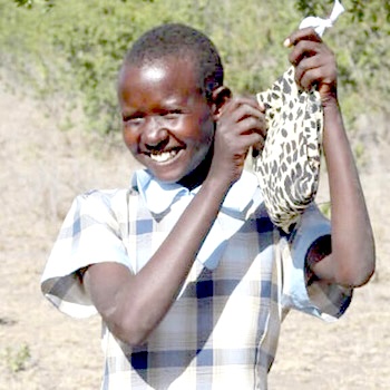 SAG Kit Distribution image showing Ereri Primary School girls receiving 226 kits in Ereri, Kenya on Feb 3, 2023