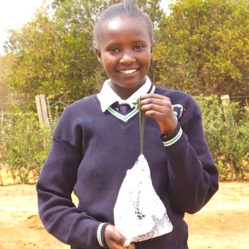 SAG Kit Distribution image showing Mukima Secondary School girls receiving 58 kits in Nanyuki, Kenya on Mar 14, 2023