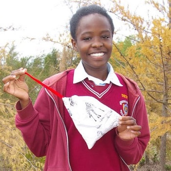 SAG Kit Distribution image showing Daiga Secondary School girls receiving 97 kits in Nanyuki, Kenya on Mar 24, 2023