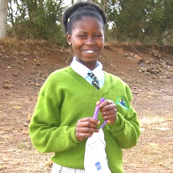 SAG Kit Distribution image showing Murungai Secondary School girls receiving 102 kits in Nanyuki, Kenya on Mar 24, 2023