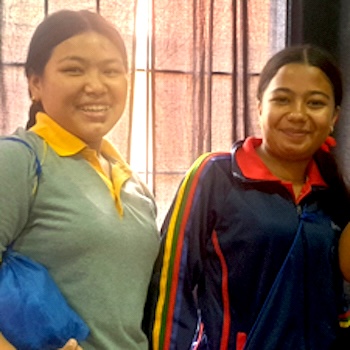 SAG Kit Distribution image showing Gyan Niketan Secondary School girls receiving 109 kits in Sankhamul, Nepal on Jul 21, 2023
