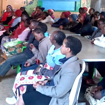 SAG Kit Distribution image showing Karatina Special School girls receiving 120 kits in Karatina, Kenya on Jul 22, 2023