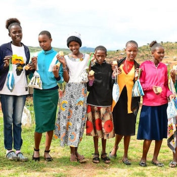 SAG Kit Distribution image showing Lentile School girls receiving 159 kits in Doldol, Kenya on Nov 3, 2023