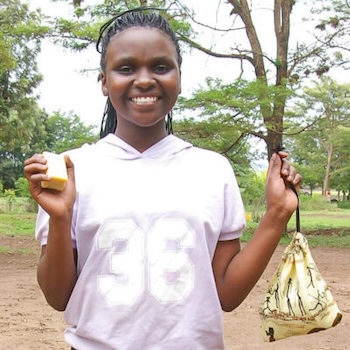 SAG Kit Distribution image showing Thome Area Girls girls receiving 302 kits in Thome, Kenya on Nov 10, 2023