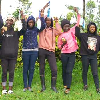 SAG Kit Distribution image showing Karuthi Area Girls girls receiving 231 kits in Karuthi, Kenya on Nov 15, 2023