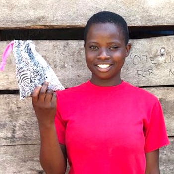 SAG Kit Distribution image showing St. Mark High School girls receiving 82 kits in Kayunga, Uganda on Nov 24, 2023