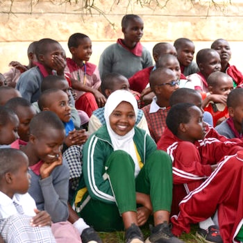 SAG Kit Distribution image showing Reteti Primary School girls receiving 103 kits in Il Polei, Kenya on Jan 17, 2024