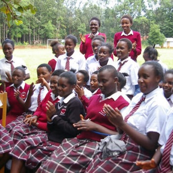 SAG Kit Distribution image showing Difathas Secondary School girls receiving 123 kits in Difathas, Kenya on Jan 23, 2024