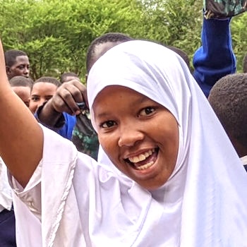 SAG Kit Distribution image showing Irkisale Secondary School girls receiving 300 kits in Monduli, Tanzania on Jan 30, 2024