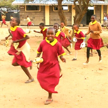 SAG Kit Distribution image showing Nasarai Primary School girls receiving 128 kits in Nasarai, Kenya on Mar 7, 2024