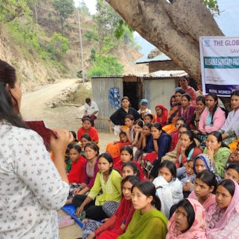 SAG Kit Distribution image showing Chhepka girls receiving 102 kits in Nalgad, Nepal on May 20, 2024