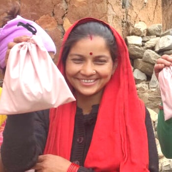 SAG Kit Distribution image showing Chhepka girls receiving 102 kits in Nalgad, Nepal on May 20, 2024