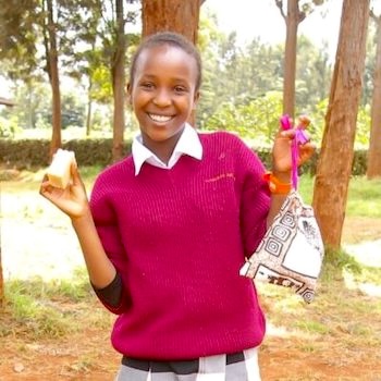 SAG Kit Distribution image showing Mutathiini Primary School girls receiving 192 kits in Mutathiini, Kenya on Jun 18, 2024