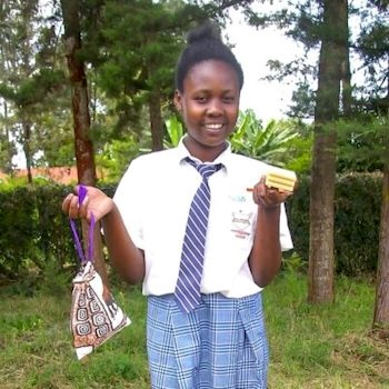 SAG Kit Distribution image showing Mutathiini Secondary School girls receiving 139 kits in Mutathiini, Kenya on Jun 18, 2024