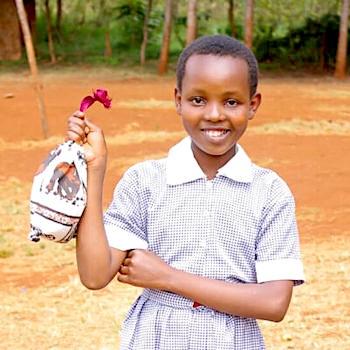 SAG Kit Distribution image showing Gichira Primary School girls receiving 195 kits in Gichira, Kenya on Jul 5, 2024