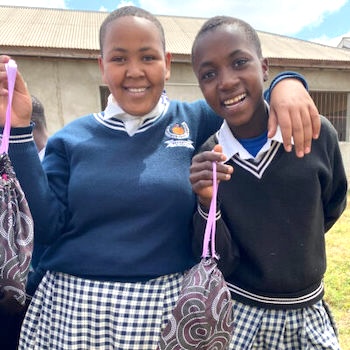 SAG Kit Distribution image showing Olmoti Secondary School girls receiving 113 kits in Manyara, Tanzania on Jul 31, 2024