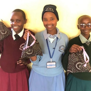 SAG Kit Distribution image showing Nanina Secondary School girls receiving 92 kits in Monduli, Tanzania on Aug 5, 2024