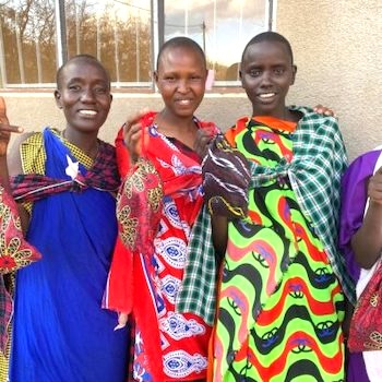 SAG Kit Distribution image showing Loibor-Siret Village girls receiving 36 kits in Loibor-Siret, Tanzania on Sep 5, 2024