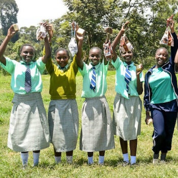 SAG Kit Distribution image showing Mathakwaini Primary School girls receiving 194 kits in Mathakwaini, Kenya on Sep 19, 2024