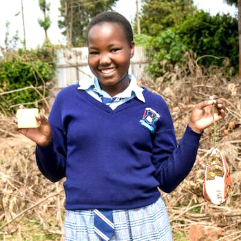 SAG Kit Distribution image showing Mathakwaini Secondary School girls receiving 412 kits in Mathakwaini, Kenya on Sep 19, 2024