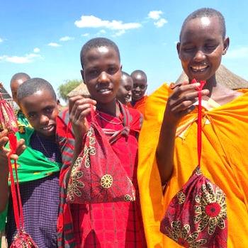 SAG Kit Distribution image showing Boma Village girls receiving 32 kits in Loibor-Siret, Tanzania on Sep 22, 2024