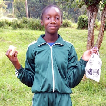 SAG Kit Distribution image showing Mwenji Primary School girls receiving 143 kits in Ihururu, Kenya on Oct 3, 2024