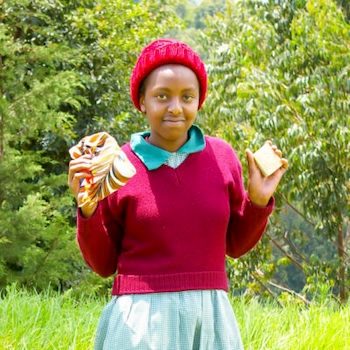SAG Kit Distribution image showing Ngoru Primary School girls receiving 144 kits in Ngoru, Kenya on Oct 17, 2024