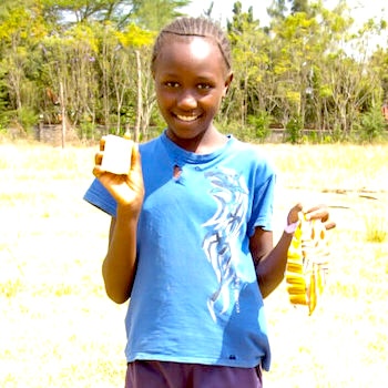SAG Kit Distribution image showing Kamatongu Primary School girls receiving 159 kits in Chaka, Kenya on Oct 22, 2024