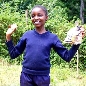 SAG Kit Distribution image showing Kianyaga Primary School girls receiving 225 kits in Gakindu, Kenya on Oct 24, 2024