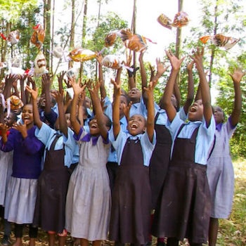 SAG Kit Distribution image showing Karindi Primary School girls receiving 275 kits in Gakindu, Kenya on Oct 24, 2024