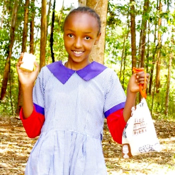 SAG Kit Distribution image showing Karindi Primary School girls receiving 275 kits in Gakindu, Kenya on Oct 24, 2024