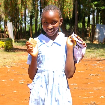 SAG Kit Distribution image showing Gaikundo Primary School girls receiving 112 kits in Gakindu, Kenya on Oct 30, 2024