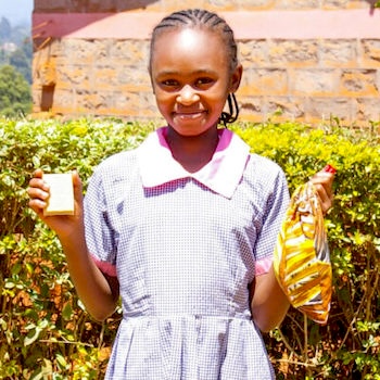 SAG Kit Distribution image showing Wanjithi Primary School girls receiving 66 kits in Gakindu, Kenya on Oct 30, 2024