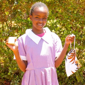 SAG Kit Distribution image showing Ndiaini Primary School girls receiving 82 kits in Gakindu, Kenya on Oct 30, 2024