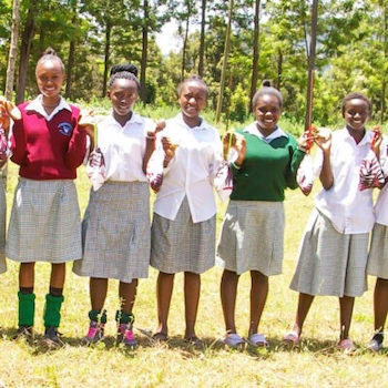 SAG Kit Distribution image showing Gaikundo Primary School girls receiving 126 kits in Gakindu, Kenya on Nov 2, 2024