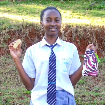 SAG Kit Distribution image showing Ndiaini Secondary School girls receiving 227 kits in Gakindu, Kenya on Nov 2, 2024