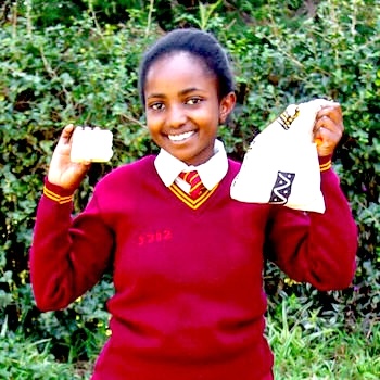 SAG Kit Distribution image showing Githakwa Secondary School girls receiving 238 kits in Githakwa, Kenya on Feb 7, 2025