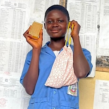 SAG Kit Distribution image showing Government High School School girls receiving 234 kits in Muea, Cameroon on Feb 7, 2025
