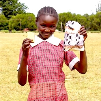 SAG Kit Distribution image showing Endarasha Primary School girls receiving 350 kits in Endarasha, Kenya on Feb 14, 2025