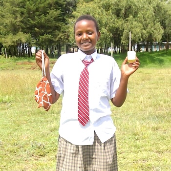 SAG Kit Distribution image showing St Jude Mugunda Secondary girls receiving 132 kits in Magunda, Kenya on May 8, 2025