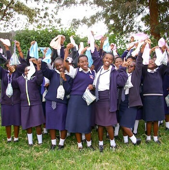 SAG Kit Distribution image showing Thunguma Secondary School girls receiving 92 kits in Thunguma, Kenya on Jun 13, 2025