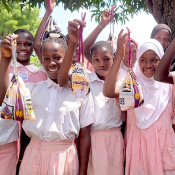 SAG Kit Distribution image showing Kiryambidde Primary School girls receiving 178 kits in Kiryambidde, Uganda on Jun 27, 2025