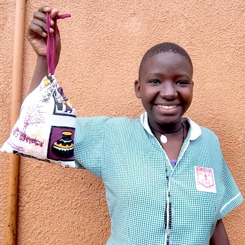 SAG Kit Distribution image showing Kalule Primary School girls receiving 206 kits in Kalule, Uganda on Jul 9, 2025