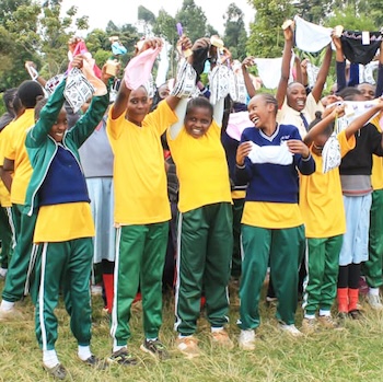 SAG Kit Distribution image showing Gitunduti Primary School girls receiving 184 kits in Gitunduti, Kenya on Jul 17, 2025