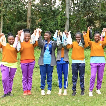 SAG Kit Distribution image showing Gitunduti Secondary School girls receiving 174 kits in Gitunduti, Kenya on Jul 17, 2025