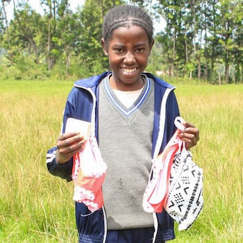 SAG Kit Distribution image showing Itundu Primary School girls receiving 123 kits in Itundu, Kenya on Jul 24, 2025